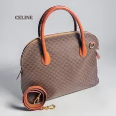 CELINE ハンドバッグ マカダム 2way PVC レザー ビンテージ
