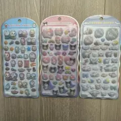 コットンパフィー シール ドラえもん マイメロディ クロミ シナモン　正規品