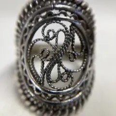 純銀製　透かしリング　指輪　希少品