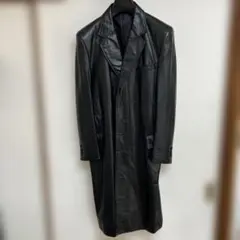 美品　ポールスミス PaulSmith ロングコート M黒 レザー 牛革 メンズ