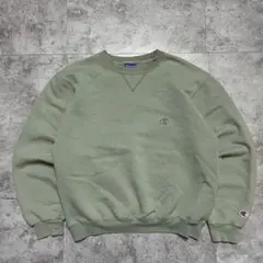 L*N様 00s Champion スウェット セージグリーン ワンポイント刺繍
