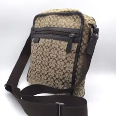 COACH コーチ ショルダーバッグ ベージュ ブラウン シグネチャーのサムネイル