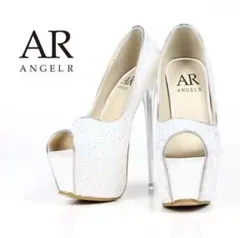 ANGELR グリッター オープントゥ パンプス 37