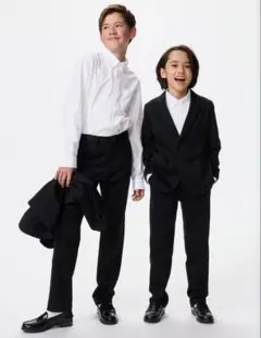 ユニクロ 160ジャージージャケット スーツ セットアップ 黒 ブラック 上下