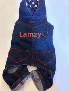 え*ち様 Lamzy デニム オーバーオール 犬服 ハートSMのサムネイル