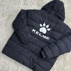 美品　KELME ダウンジャケット　中綿　ハーフコート　黒　XXL