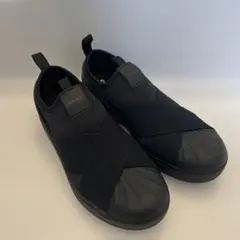 adidas スリッポン スニーカー ブラック 24.5cm