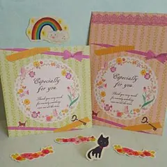 ラッピング平袋11 花柄紙袋 ミニ紙袋