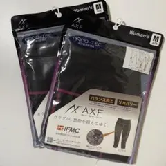 AXF　アクセフ　レディース　レギンス　七分丈　ブラック　M　2枚セットのサムネイル