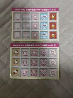 ハローキティ 30周年記念 デザイン変遷シール2004年 当時物 レトロ