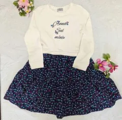 可愛いANNA SUIアナスイミニ130長袖ワンピース