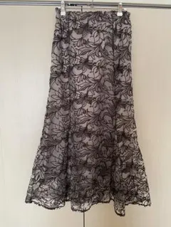 グレイル　花柄レースロングスカート