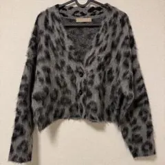 ALEXIASTAM レオパードニットカーディガン