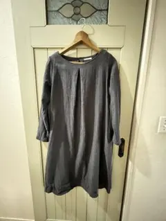 studioclipグレー ヘリンボーン ワンピース