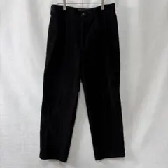 【KHAKIS】コーデュロイ 2タックパンツ W31 ブラック【黒】