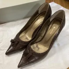 MODE ET JACOMO carinoフリンジ ポインテッドトゥパンプス24