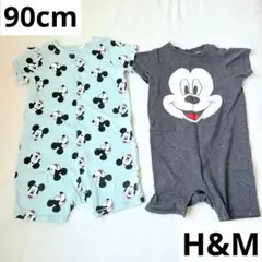 H&M ディズニー ミッキーロンパース 90cm✨ 2点セット