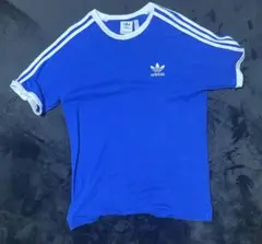 adidas originals リンガー Tシャツ 青 白