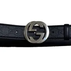 インターロッキングG バックル付き ワイドベルト