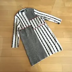 V.I.A.N.T.E ストライプ・ギンガムチェック ニットワンピース