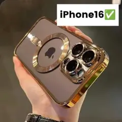 iPhone16用 磁気クリアケース MagSafe対応 ワイヤレス充電可 透明