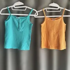 リブ編み タンクトップ 2色セット