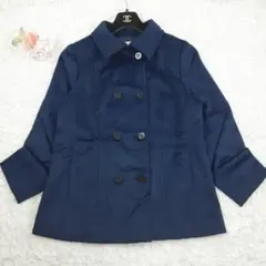 ◎オンワード樫山 自由区 Pコート アンゴラ混 大きいサイズ