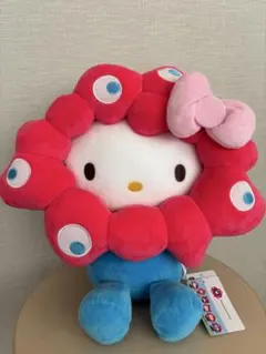 終売品　レア　ミャクミャク　ハローキティぬいぐるみ　Lサイズ　万博内限定色