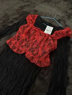 FOREVER 21 ビスチェ&ワンピース ブラック レッド