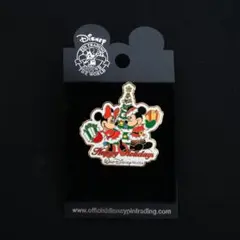 WDWディズニーワールド　クリスマス　ミッキー　ミニー　ピンバッジ