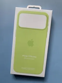iPhone 17ProMax 美品未開封 シリコーンケース ネオンイエロー