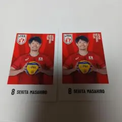 関田誠大 選手　バレーボール男子日本代表 ポトレ カード　2枚セット