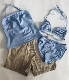 marie claire ストライプ セパレート水着　4点セットのサムネイル