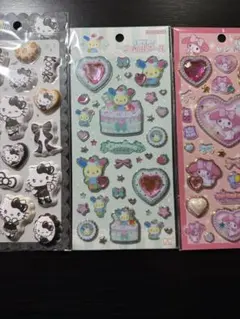 キラキラジュエルシール　マシュマロシール3枚セット