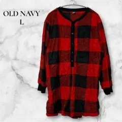 レア‼️OLD NAVY【L】レッド ブラックチェック フリース 長袖 秋冬 柄物