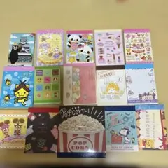 헤세이 레트로 .キャラクター ミニメモ帳 15冊セット 묶음 판매 封筒2枚おまけ