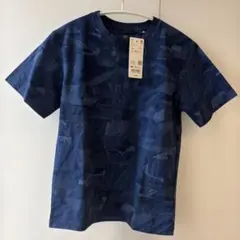 新品タグ付き　UNIQLO ドライEXクルーネックTシャツ140 青