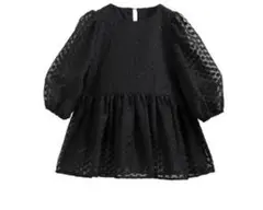 MERAKI フラワーシアートップス　ブラック