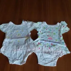 新品タグ付き☆ロンパース２枚セット！女の子