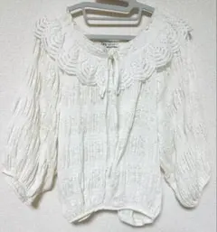 【新品未使用】ZARA ザラ レース ポプリン トップス