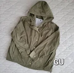 GU マウンテンパーカー カーキ M 裏地つき