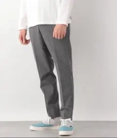 GLOBALWORK　フランネルチェック　メンズ Ｌ　グレー　アーバンスラックス