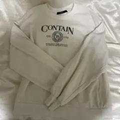 アイボリー クルーネック トレーナー