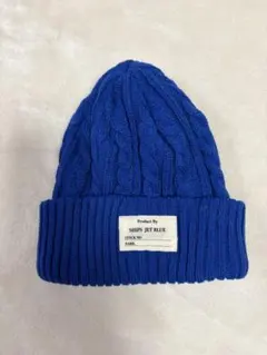 新品SHIPS JET BLUE ケーブル編みビーニー