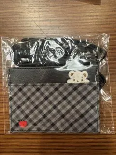 新品未開封 ファミリア ネームホルダー 青系ファミリアチェック xb