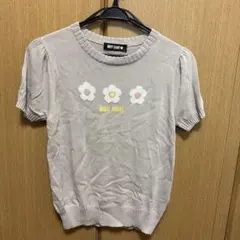★値下げOK★ MARY QUANT 花柄刺繍 半袖ニット