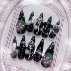 ネイルチップ 現品ネイル 量産型ネイル 地雷ネイル 平成女児ネイル