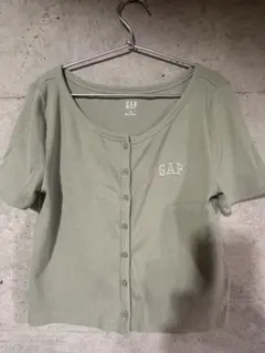 GAP 半袖 リブカーディガン ホワイト M