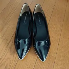 ORiental TRaffic 黒 エナメル フラットシューズ