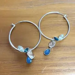 スワロフスキー　フープピアス
